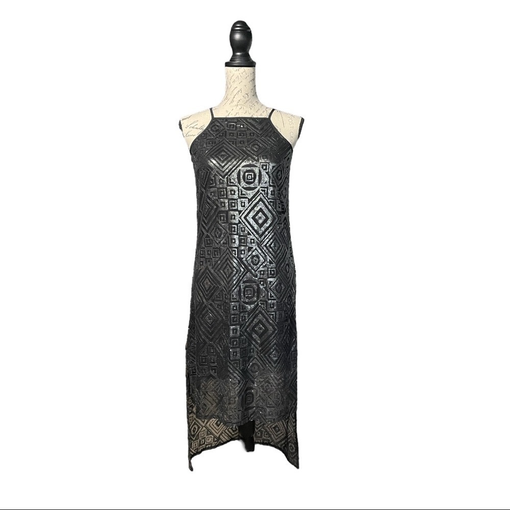 BCBGeneration Black Hi-low Sequin Dress Size Small NWT